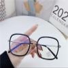 LTSRLL Trendy Oversized Square Frame Reading Glasses, Anti Blue Light Computer Readers, Anti Eye Strain Unbreakable Eyewear (Color : Black-silver, Size : +150) view 1