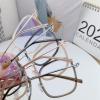 LTSRLL Trendy Oversized Square Frame Reading Glasses, Anti Blue Light Computer Readers, Anti Eye Strain Unbreakable Eyewear (Color : Black-silver, Size : +150) view 3