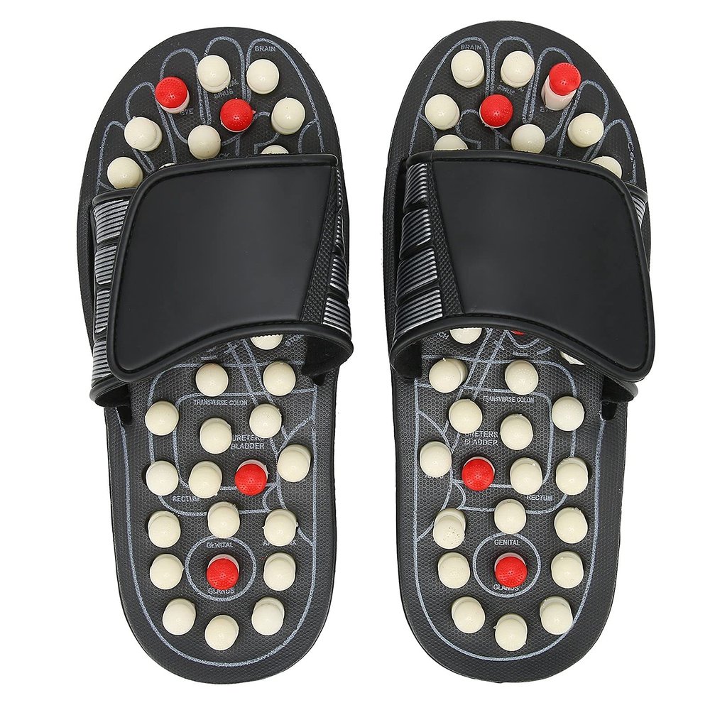 Foot Massager Slippers, Foot Acupuncture Slippers Acupressure Shoes Fitz Reflexology Sandals Tool Foot Reflexology Mat Stress Reduction Gift for Women Men (40-41)