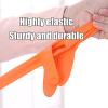 FCSHFC 3 Pairs Non-Slip Rubber Gloves Reusable Cleaning Gloves, Dishwashing Gloves Kitchen Washing Up Gloves for Household (Color : Pink, Size : M) view 3