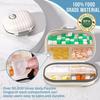 Travel Pill Organizer, 7 Day Portable Pill Case, Small Pill Box for Pocket Purse Portable Medicine Vitamin Container (Large) view 2