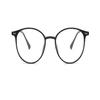 LTSRLL Retro Round TR90 Blue Light Blocking Reading Glasses Women, Cute Oval Computer Readers Spring Hinge, Anti Glare (Color : Black, Size : +0.00) view 2