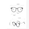 LTSRLL Retro Round TR90 Blue Light Blocking Reading Glasses Women, Cute Oval Computer Readers Spring Hinge, Anti Glare (Color : Black, Size : +0.00) view 3