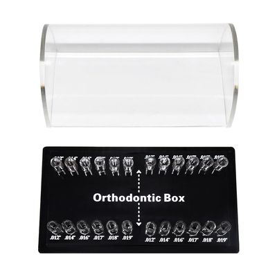 Etelux Orthodontics Arch Wire Storage Box Orthodontic Material Brackets Orthodontic Arch Wire 24 Holes Transparent Acrylic