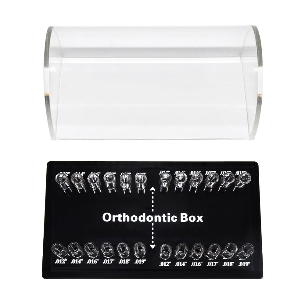 Etelux Orthodontics Arch Wire Storage Box Orthodontic Material Brackets Orthodontic Arch Wire 24 Holes Transparent Acrylic