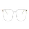 LTSRLL Oversized Reading Glasses, Ultra Light Blue Light Blocking Computer Goggle Readers, Anti Eye Strain Eyeglasses (Color : Transparent, Size : +100) view 2