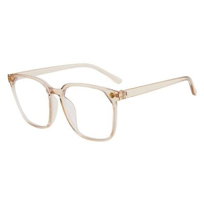 LTSRLL Oversized Reading Glasses, Ultra Light Blue Light Blocking Computer Goggle Readers, Anti Eye Strain Eyeglasses (Color : Tea, Size : +300)