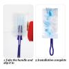 30 Pcs Blue Dusters Refills, Flash Dusting Refills with Handle for Cleaning Disposable, Hand Fluffy Duster Refills for Blinds PC Keyboard Office Desk Dresser Car Dashboard view 3