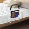 KenSyuInt Bed Assist Rail High-Carbon Steel Grab Bar Bedside Handrail with Storage Pocket Portable Bed Safety Rail Adult Bedside Standing Bar Safety Handle Guard view 3