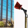 JAQVIVI 3-9M Window Cleaner Pole, Feeder Telescopic Brush PV Panel Cleaning Tool 35cm Brush Head for Cleaning Photovoltaic and Solar Panels and Other Cleaning Activities Gold 9.0m(30FT)