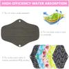 7Pcs Reusable Period Pads, 4 Layer Sanitary Towels Pads, 18 * 25.5cm Washable Cloth Menstrual Sanitary Towels with Storage Bag view 4