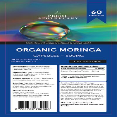 Pure Organic Moringa Olefeira Capsules