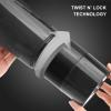 Black Protein Shaker Bottle - With Mixing Ball For Shake - Leak Proof Lid & Twist Off 3 Supplement Storage Compartments Pill Tray - Black Sports Water Bottle - Leak proof Protein Powder Shaker- 500ml view 2