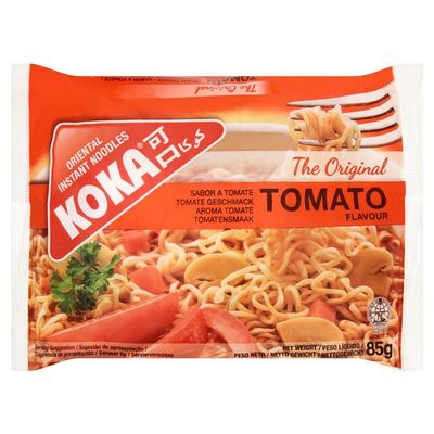 Koka Oriental Style Instant Noodles | Tomato Flavour | Snack or Meal Accompaniment | Ready in 2 Minutes | 85g (Pack of 30)