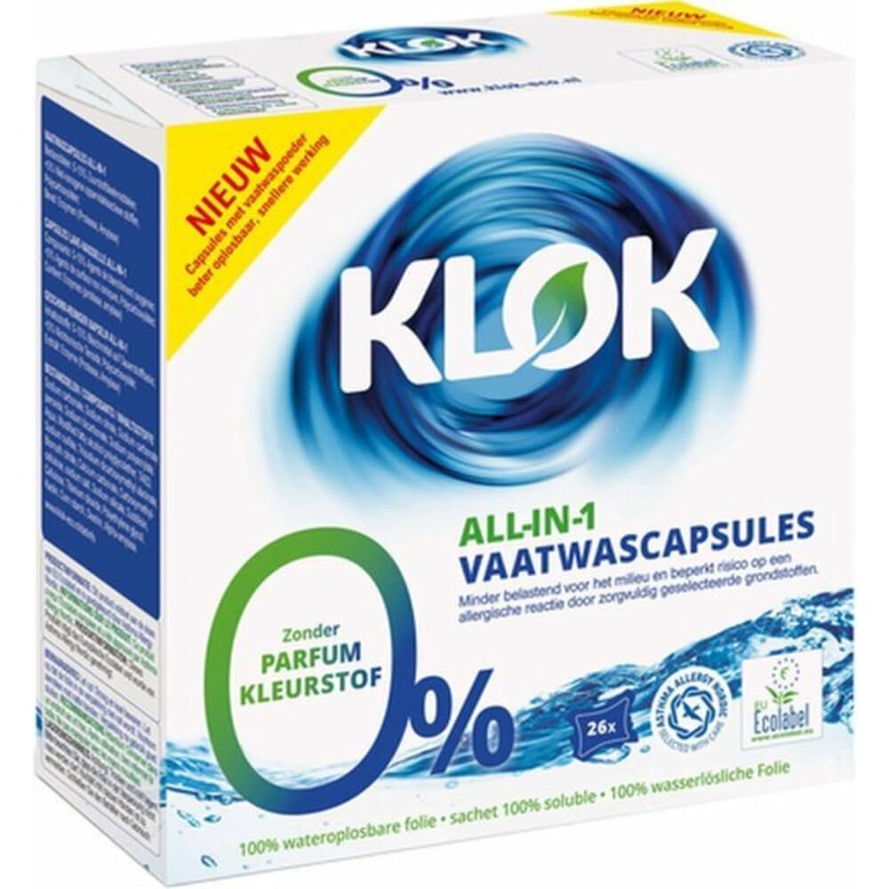 Klok Dishwashing capsules All In One 26 pieces