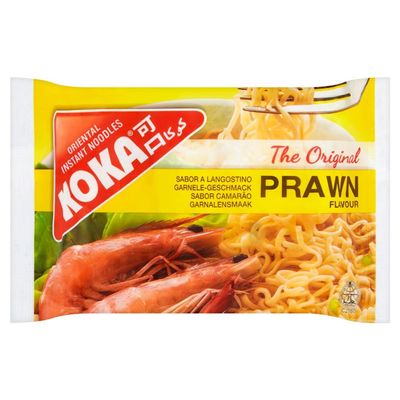 Koka Oriental Style Instant Noodles | Prawn Flavour | Snack or Meal Accompaniment | Ready in 2 Minutes | 85g (Pack of 30)
