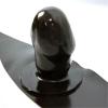 Black Latex Hood Mask with Removable Blindfold and Mouth Piece Gag Nose Nasal Tube Back Zipper Open Eyes Mouth Nose,Black 0.8mm Thick,Large view 3