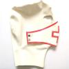 Latex Hood with Detachable Mouth Back Zipper Open Eyes Mouth Nose Club Party Wear,White,X-Large view 3