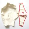 Latex Hood with Detachable Mouth Back Zipper Open Eyes Mouth Nose Club Party Wear,White,X-Large view 4