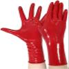 ANTIY Latex Short Gloves 0.4mm Thick With Rolled Edges Club Party Wear Costume For Catsuit Dress,White,Medium view 2