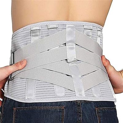 tylxayoxa Compression Back Brace For Lumbar, Waist And Hips, Sciatic Nerve Support Belt, Lower Back Pain Relief, Men And Women (Color : Gray, Size : XXL)