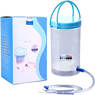 MTSXDYT Complete Colon Cleansing Enema Kit 1200 ml Includes a Pack of 10 Intestinal Tubes of 25 cm, Reusable Irrigator Kit for Hygienic Colon Cleaning
