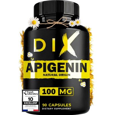 APIGENIN | 100% Natural | Chamomile Extract | Better Sleep | Relaxation | Vegetable Capsules | Well-Being | NAD+