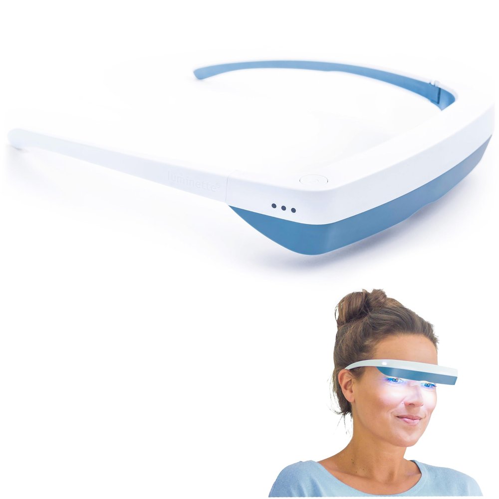 Luminette 3 Light Therapy Glasses Wearable Light Therapy Lamp Natural Relief for Sleep Problems, Seasonal Mood Disorders & Jet Lag Portable Daylight Lamp 300,000 Satisfied Users (Grey)