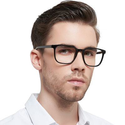 OCCI CHIARI Large Men's Reading Glasses +1.25 Square/Rectangle Readers for Men Fashion Stylish Glasses for Reading Spring Hinge(Black, 125)
