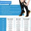 cerpite Zipper Compression Socks Men & Women - 2 Pairs Of 15-20mmhg Closed Toe Compression Socks Knee High,Suit For Running,, Black Copper, 4XL view 3