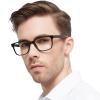 OCCI CHIARI Oversized Mens Reading Glasses 1.75 Square/Rectangle Readers Glasses for Men Medium Frame Reading Glasses Spring Hinge (Black, 175) view 1