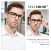 OCCI CHIARI Oversized Mens Reading Glasses 1.75 Square/Rectangle Readers Glasses for Men Medium Frame Reading Glasses Spring Hinge (Black, 175) view 2