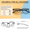 OCCI CHIARI Oversized Mens Reading Glasses 1.75 Square/Rectangle Readers Glasses for Men Medium Frame Reading Glasses Spring Hinge (Black, 175) view 3