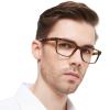 OCCI CHIARI Oversized Mens Reading Glasses Square/Rectangle Readers Glasses for Men Medium Shape Reading Glasses Spring Hinge (Brown, 125) view 1