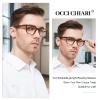 OCCI CHIARI Oversized Mens Reading Glasses Square/Rectangle Readers Glasses for Men Medium Shape Reading Glasses Spring Hinge (Brown, 125) view 2
