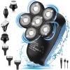 Head Shaver for Men 6D, 6 in 1 Rotating Electric Shavers for Bald Men Wet & Dry USB Rechargeable IPX7 Waterproof Rotary Shavers Cordless Beard Trimmer view 1