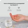Vilgain Iron + Vitamin C | Synergistic Combination for Immune System | Energy & Fatigue Control | Bioavailable Iron | 100% Daily Dose Vegan | No Unwanted Additives | 90 Capsules view 2