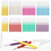 7 Color Brushes, 70 toothbrushes, interdental Brushes, toothpicks, Oral Cleaning Floss, Toothpick Cleaning Tools (7 Colors, 70 Pieces) view 1