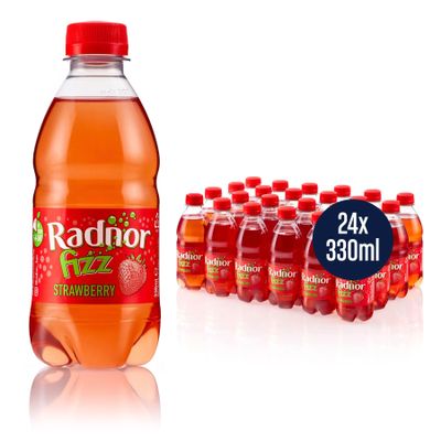 Radnor Fizz Strawberry No Added Sugar Juice Drink 24x330ml