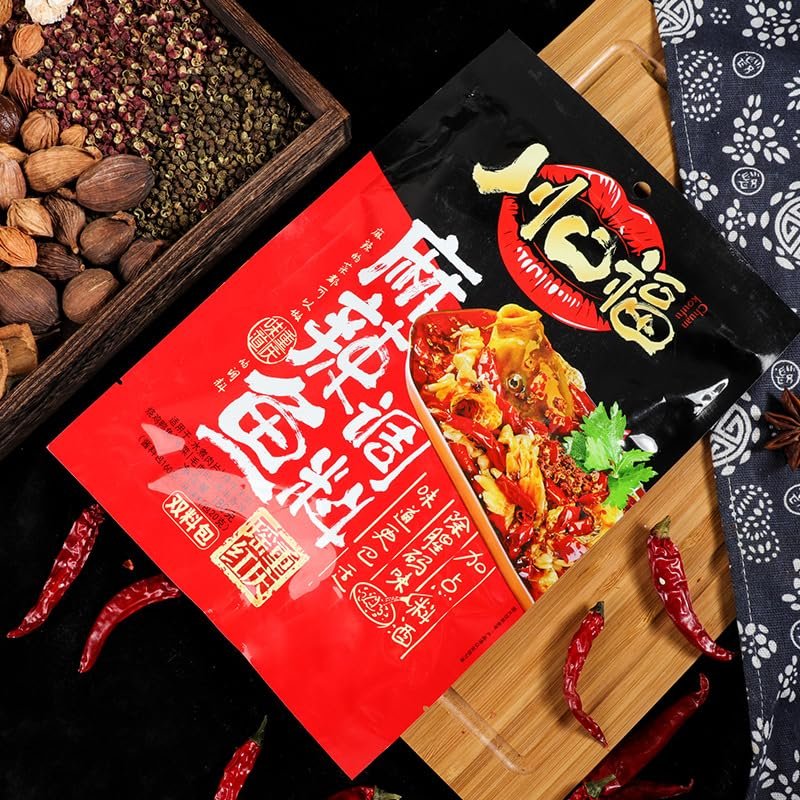 Chongqing spicy and hot hot pot base, red oil hot pot base, household spicy seasoning sauce, chili sauce, rattan pepper and green pepper spicy hot pot base, hot pot dip (Red oil flavor,1pc)