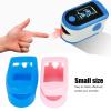 2Pcs Pulse Oximeter Fingertip Case, Portable Silicone Fingertip Pulse Monitor Protector for Travel Home (blue+pink) view 2