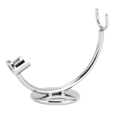 ANKROYU Safety Shaver Holder, Shaver Holder Stainless Steel Single Head Shaving Brush Holder High Hardness Support Accessories Safety Support Accessories Bathroom Organizer Modern