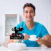 Gym Cake Topper for Men Women Gym Happy Birthday Party Decorations Supplies Weightlifting Wrestling Bodybuilding Weight Lifting Sport Cake Decorations view 4