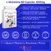 Nutrilus L-Glutamine Capsules 90 x 500mg - Pure Amino Acid - no Fillers - Vegan Capsules - not Tablets - Sport, Muscle Recovery view 2
