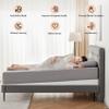 Lazyzizi Mattress Wedge Only, 5-Inch King Inclined Bed Wedge Mattress Topper for Acid Reflux, GERD, Neck & Back Pain, Snoring, Adjustable Elevator Under Mattress Support for Bedroom view 3
