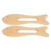 2Pcs Wooden Scraping Board, Fish Shape Polished Beech Hand Body Guasha Massager Tool for Face Neck Back view 3