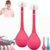 Three-Sided Children's Toothbrush,Three Sides Soft Silicone Brush Head Toothbrush, Cute Cartoon Creative Soft Toothbrush, Suitable for Children Aged 2-12 (2*Pink) view 1