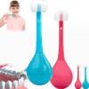 Three-Sided Children's Toothbrush, Three Sides Soft Silicone Brush Head Toothbrush, Cute Cartoon Creative Soft Toothbrush, Suitable for Children Aged 2-12 (Pink+Blue) view 1