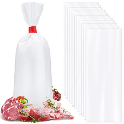 TaoBary Meat Freezer Bags Wild Game Bags Polyethylene Ground Meat Bags for Packaging Meat Storage, White (4.72 x 11.81 Inches, 500)