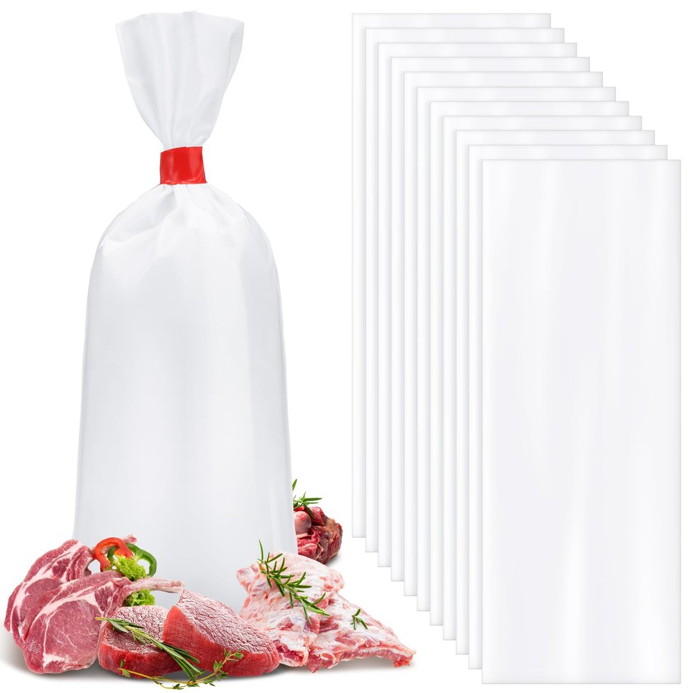 TaoBary Meat Freezer Bags Wild Game Bags Polyethylene Ground Meat Bags for Packaging Meat Storage, White (4.72 x 11.81 Inches, 500)